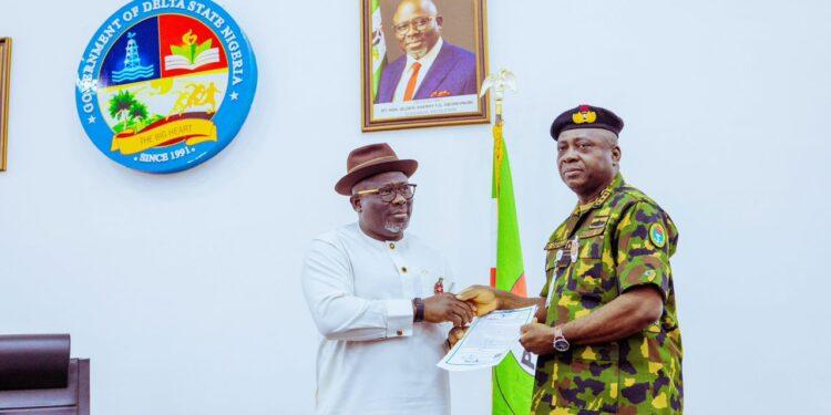 Governor Sheriff Oborevwori presented Certificates of Occupancy for a significant tract of land to the Nigerian Navy, earmarked for their forward operation base in Escravos, Warri Southwest Local Council of Delta State.