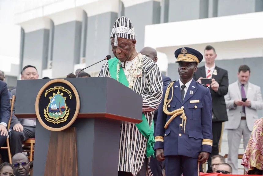 The newly inaugurated Liberian President, Joseph Boakai, suffered heat stroke while making his inauguration speech on Monday.