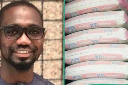 The cement seller, therefore, offered to return a balance of N400 on each bag to the customer due to the reduced price.