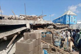 Yet-to-be ascertained number of people are currently trapped in the rubble of a building which collapsed in the Kuntau