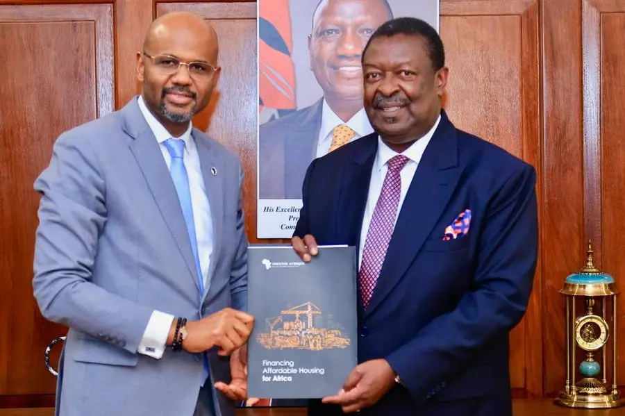 Shelter Afrique CEO Thierno Hann commits to enhancing affordable housing in Kenya in talks with Cabinet Secretary Musalia Mudavadi.