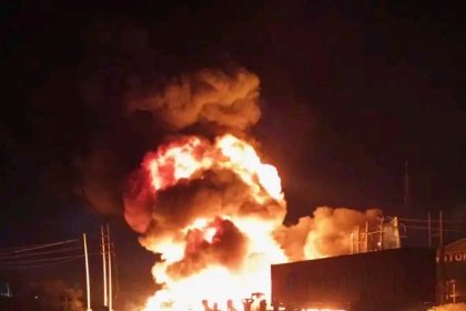 Fire Erupts as Petrol Tanker Falls on Sapele Road, Edo