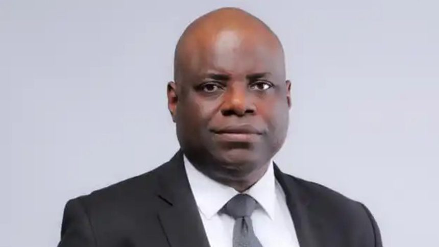 President of NIOB, Daniel Kolade, speaking at his investiture ceremony in Abuja.