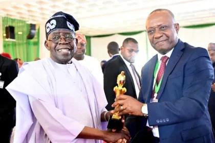 President Bola Tinubu speaking at the 21st All Nigeria Editors Conference in Abuja.