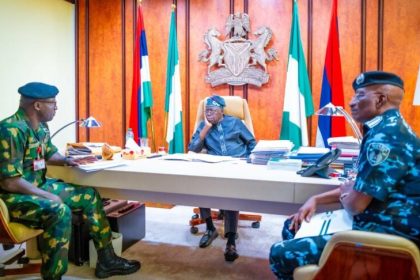 Tinubu holds extended security meeting with service chiefs in Abuja