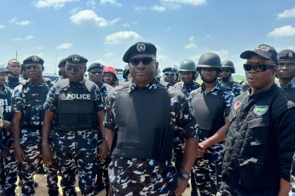 Commissioner Benneth Igweh Dantawaye briefs officers in Abuja during the launch of the FCT Police special operation to combat crime.