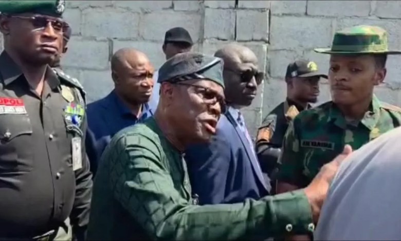 Nyesom Wike speaking during FCT inspection in Abuja