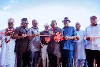 “Delta State Governor inaugurating new housing units in rebuilt Okuama community”
