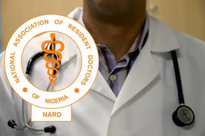 Resident doctors protesting at a public hospital in Abuja