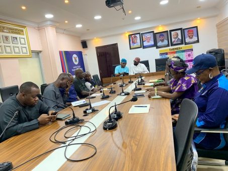 Lagos State Commissioner for Transportation Oluwaseun Osiyemi meets with NUPENG executives over the Lekki e-call up compliance deadline.