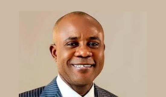 Peter Mbah speaking at the Enugu Diocesan Synod about plans for 15,000 new housing units