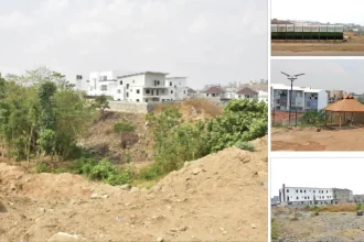 Encroached green area in Abuja showing new housing developments