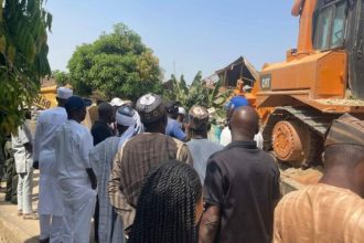 “PCC officials inspecting halted demolition at Winning Clause Estate in Gwarinpa, Abuja”