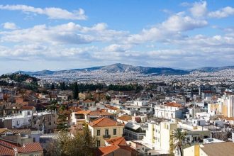 Greek Minister Domna Michailidou announcing new social rent and housing initiatives in Athens