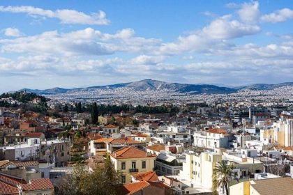 Greek Minister Domna Michailidou announcing new social rent and housing initiatives in Athens