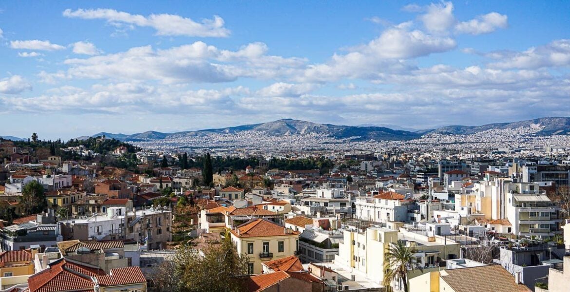 Greek Minister Domna Michailidou announcing new social rent and housing initiatives in Athens