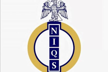 NIQS officials addressing journalists at a press briefing in Lagos during the Institute’s golden jubilee celebration.