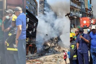 Sanwo-Olu Orders Demolition of Fire-Damaged 25-Storey GNI House in Lagos