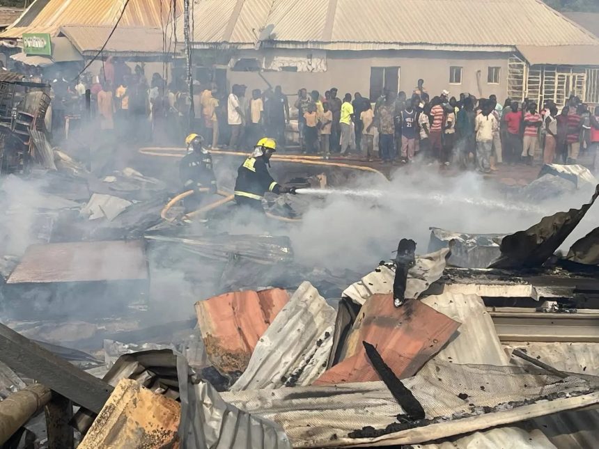 Breaking: Fire Hits Abuja Furniture Market