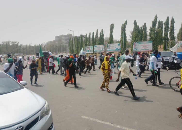 Police Fire Teargas at Protesters Outside National Assembly