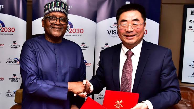 Dangote Cement, Sinoma Sign $1bn Deal for New Cement Plants in Africa