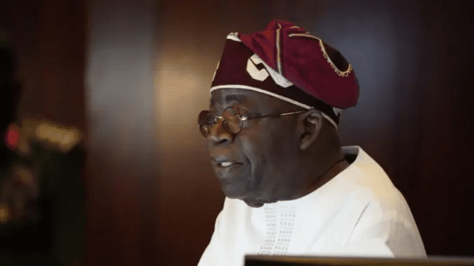 President Tinubu speaking on Nigeria economic reforms including fuel subsidy removal and FX unification.