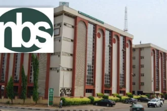 Official logo of the National Bureau of Statistics (NBS) in Nigeria reporting recent quarterly economic data.