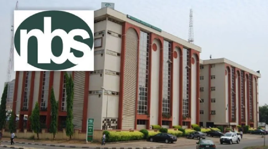 Official logo of the National Bureau of Statistics (NBS) in Nigeria reporting recent quarterly economic data.